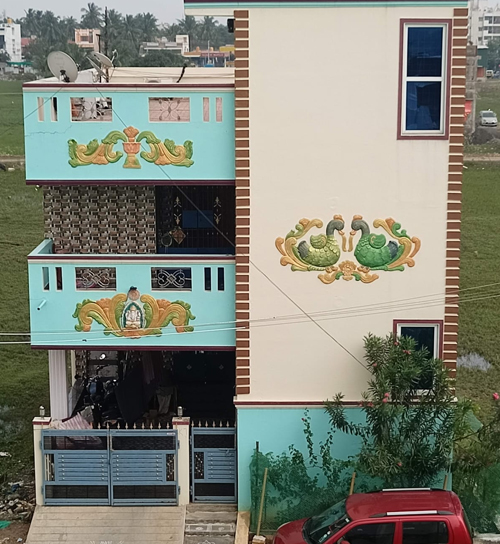 Building Cement Elevation Work in Chennai,Building Cement Artist Work in Chennai,Building Cement Design Work in Chennai,Temple and Pillar Border Work in Chennai