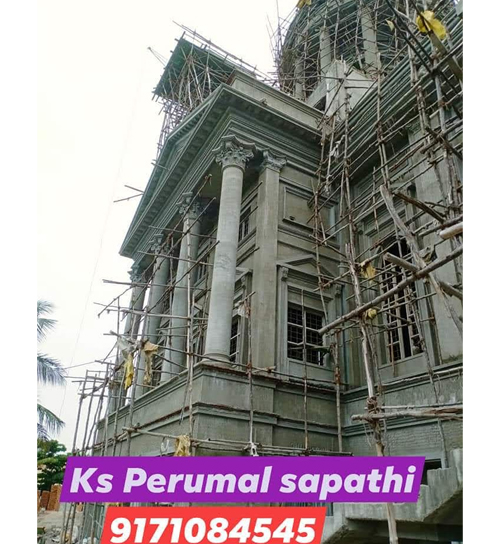 Building Cement Elevation Work in Chennai,Building Cement Artist Work in Chennai,Building Cement Design Work in Chennai,Temple and Pillar Border Work in Chennai