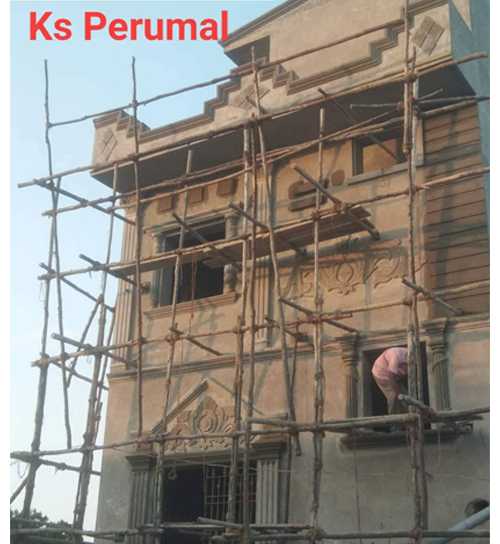 Building Cement Elevation Work in Chennai,Building Cement Artist Work in Chennai,Building Cement Design Work in Chennai,Temple and Pillar Border Work in Chennai