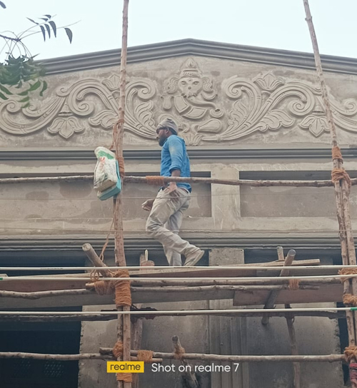 Building Cement Elevation Work in Chennai,Building Cement Artist Work in Chennai,Building Cement Design Work in Chennai,Temple and Pillar Border Work in Chennai